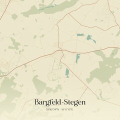 Fototapeta premium Vintage map of Bargfeld-Stegen, Germany.