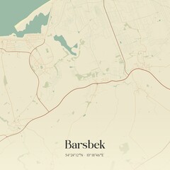 Vintage map of Barsbek, Germany.