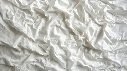 Obraz premium A close-up of crumpled white paper, showcasing texture and depth.