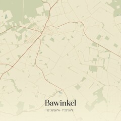 Obraz premium Vintage map of Bawinkel, Germany.