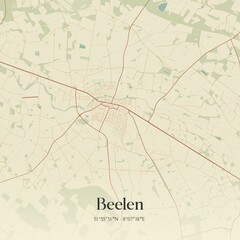 Vintage map of Beelen, Germany.