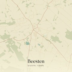 Vintage map of Beesten, Germany.