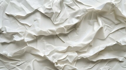 Obraz premium A close-up of crumpled white paper, showcasing texture and depth.