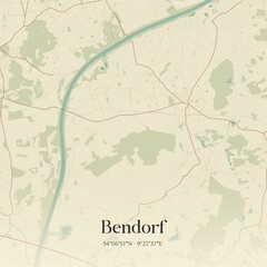 Vintage map of Bendorf, Germany.