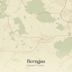 Vintage map of Berngau, Germany.