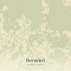 Vintage map of Bernried, Germany.