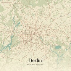 Obraz premium Vintage map of Berlin, Germany.