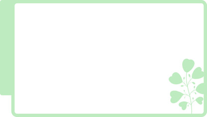 Green Leaves Frame Minimalist Folder Icon with Leaf Design