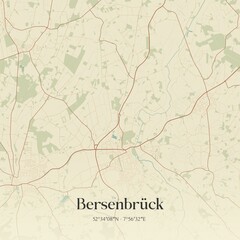 Vintage map of Bersenbruck, Germany.