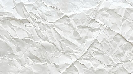 Obraz premium Crumpled white paper texture, often used for backgrounds or artistic effects.