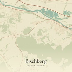 Vintage map of Bischberg, Germany.