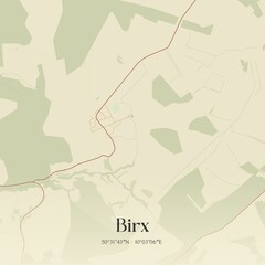 Vintage map of Birx, Germany.