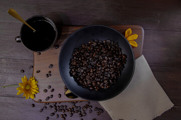 Coffee Beans and Cups