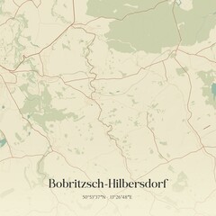 Fototapeta premium Vintage map of Bobritzsch-Hilbersdorf, Germany.