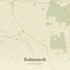 Vintage map of Bohmstedt, Germany.