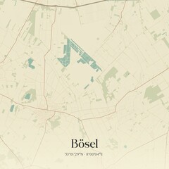 Vintage map of Bosel, Germany.