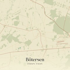 Vintage map of Botersen, Germany.