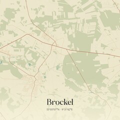 Vintage map of Brockel, Germany.