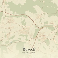 Fototapeta premium Vintage map of Buseck, Germany.
