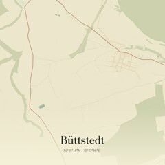 Vintage map of Buttstedt, Germany.