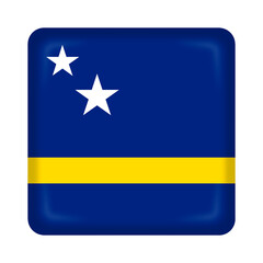 Curacao flag cube pin and badge