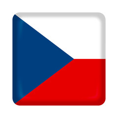 Czech flag cube pin and badge