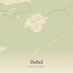 Vintage map of Dobel, Germany.