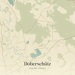 Vintage map of Doberschutz, Germany.