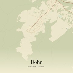 Fototapeta premium Vintage map of Dohr, Germany.