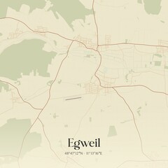 Fototapeta premium Vintage map of Egweil, Germany.