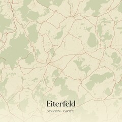 Vintage map of Eiterfeld, Germany.
