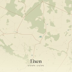 Vintage map of Eixen, Germany.