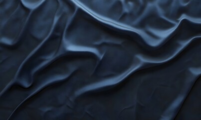 Obraz premium Dark blue silk fabric texture, draped folds, elegant background, website design