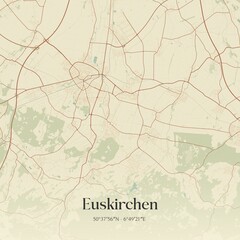 Vintage map of Euskirchen, Germany.