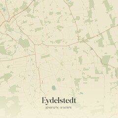 Vintage map of Eydelstedt, Germany.