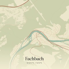 Obraz premium Vintage map of Fachbach, Germany.