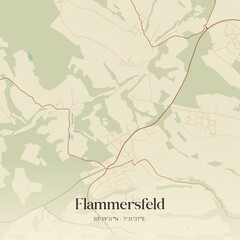 Vintage map of Flammersfeld, Germany.
