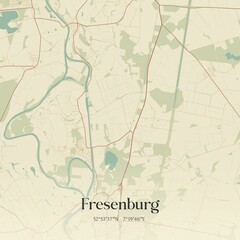 Vintage map of Fresenburg, Germany.
