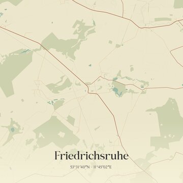 Vintage map of Friedrichsruhe, Germany.