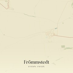 Obraz premium Vintage map of Frommstedt, Germany.
