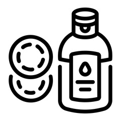 makeup remover Line Icon