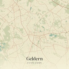 Obraz premium Vintage map of Geldern, Germany.