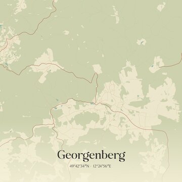 Vintage map of Georgenberg, Germany.
