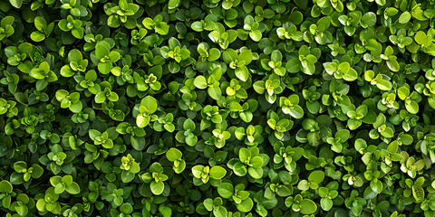 Obraz premium Fresh green clover leaves forming a dense natural background with vibrant foliage and organic texture
