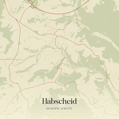 Obraz premium Vintage map of Habscheid, Germany.
