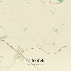 Obraz premium Vintage map of Hadenfeld, Germany.