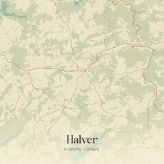 Vintage map of Halver, Germany.