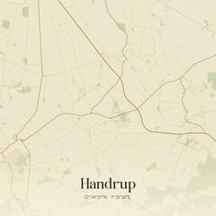Vintage map of Handrup, Germany.