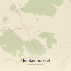 Fototapeta premium Vintage map of Heinkenborstel, Germany.