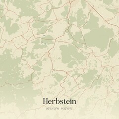 Fototapeta premium Vintage map of Herbstein, Germany.